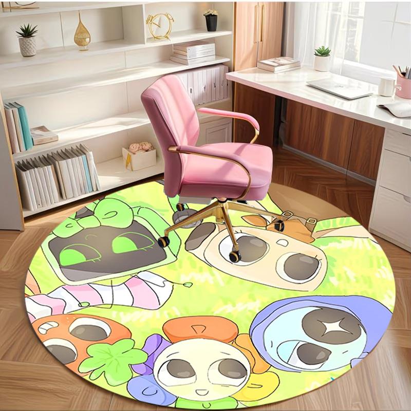 Dandy's World Print Round Rug, Washable Floor Carpet, For Entryway Dorm Laundry Room Office Study, Home Decor Birthday Christmas Gift