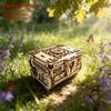 1 Wooden 3D Puzzle Jewelry Box DO-IT-YOURSELF Wooden Assembly Miniature Imaginative Holiday Decor Present Perfect Ideal for Family Assembly