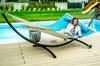 Metal Frame for a Garden Hammock On Wheels, Black Metal, Two-person