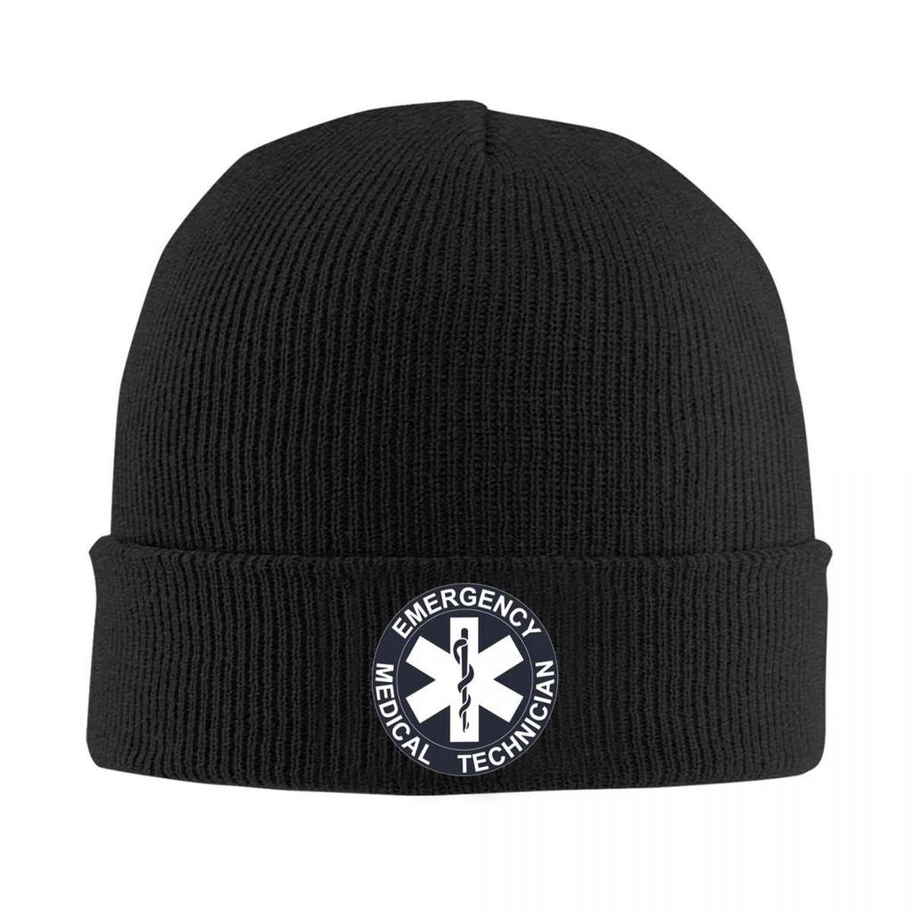 Emt Star Of Life Emergency Medical Warm Knitted Cap Winter Knit Bonnet Hat Skullies Beanies Hip Hop Caps for Unisex