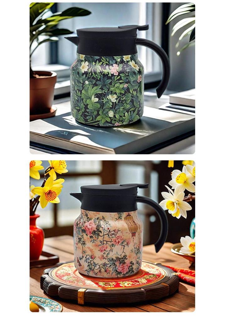 316 Stainless Steel Insulated Stewing Teapot with Tea and Water Separator, Large Capacity, Ideal for Home or Office.