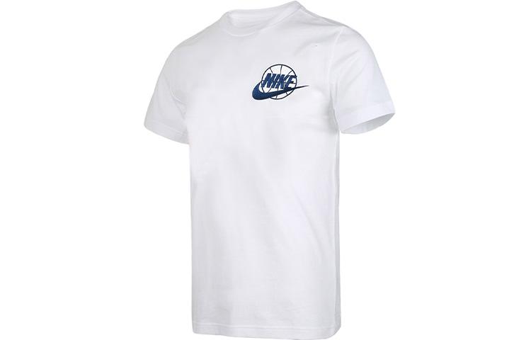 Nike T Shirts Men's White Crew Neck Moderate Straight Fit CV1084-100