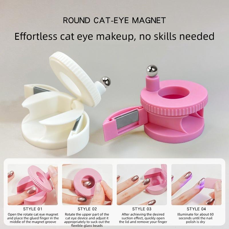 New 3-in-1 Rotating Cat Eye Nail Magnet Multifunctional UV LED Magnet Super Strong Magnets and Wide Beam Fancy for Nail Salons