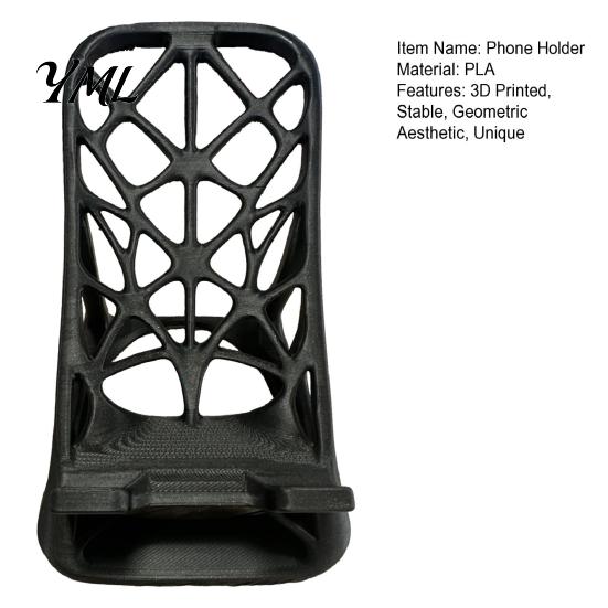 Lehký držák na mobilní telefon 3D tištěný držák, Stolní stojánek na mobil, Dutý design Minimalistický geometrický stojánek Univerzální organizér pro chytrý telefon