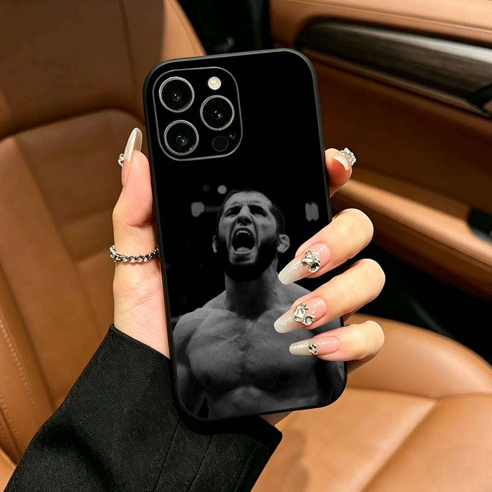 GOAT Lightweight-Lslam Makhachev Phone Case For iPhone 17,16,15,14,13,12,11 Pro Max,16Plus,XS Soft Black Cover