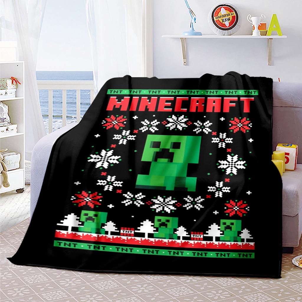 Classic Entertainment Sandbox Xbox Games Minecraft  blanket, home warming, four season bed decoration, sofa cover, flannel throwing blanket K2