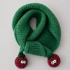 Soft Kids Knitted Scarf Windproof Fluffy Ball Neckerchief Fashion Children Neck Warmer  Outdoor Use