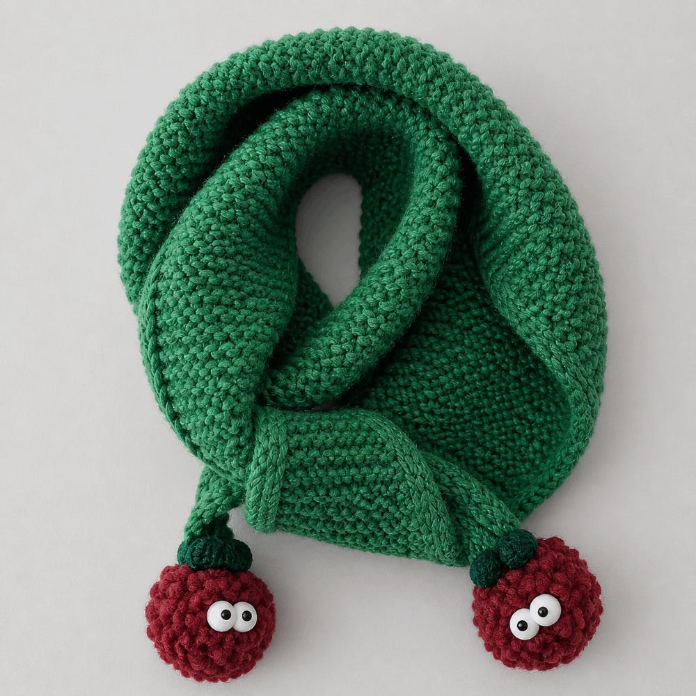 Soft Kids Knitted Scarf Windproof Fluffy Ball Neckerchief Fashion Children Neck Warmer Outdoor Use
