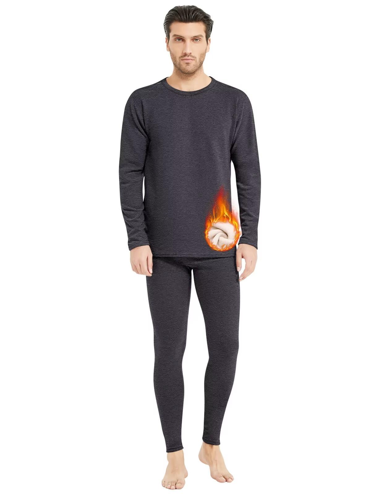 

Rovidorx Теплый термотоп и длинные термокальсоны, мужской комплект, на флисовой подкладке, Heattech, низ, майка, рукава, колготки, нижнее белье,