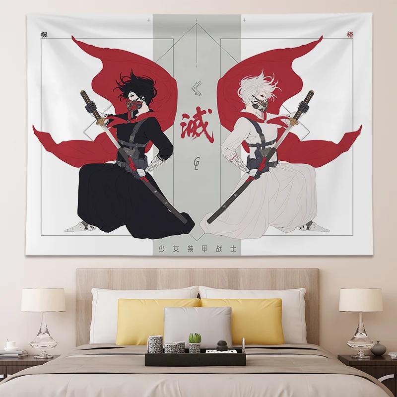 Japanese Teen Room Decoration Posters and Prints Kawaii Anime Large Tapestry Bedroom Wall Murals Customizable