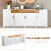 Storage Cabinet High Stability with 4 Doors Sturdy Construction Smooth Edge Easy Installation Item Storage Living Room Storage Cabinet Free-Standing
