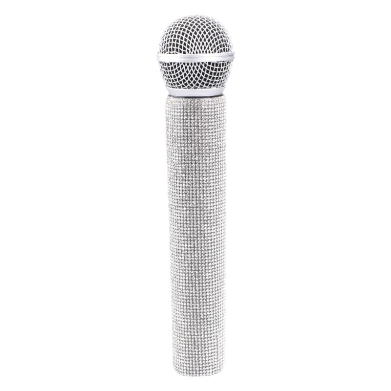 

Realistic Microphone Toy With Durability ABS Plastic And Metal Construction Ideal For Concerts Videos Show Accessories білий