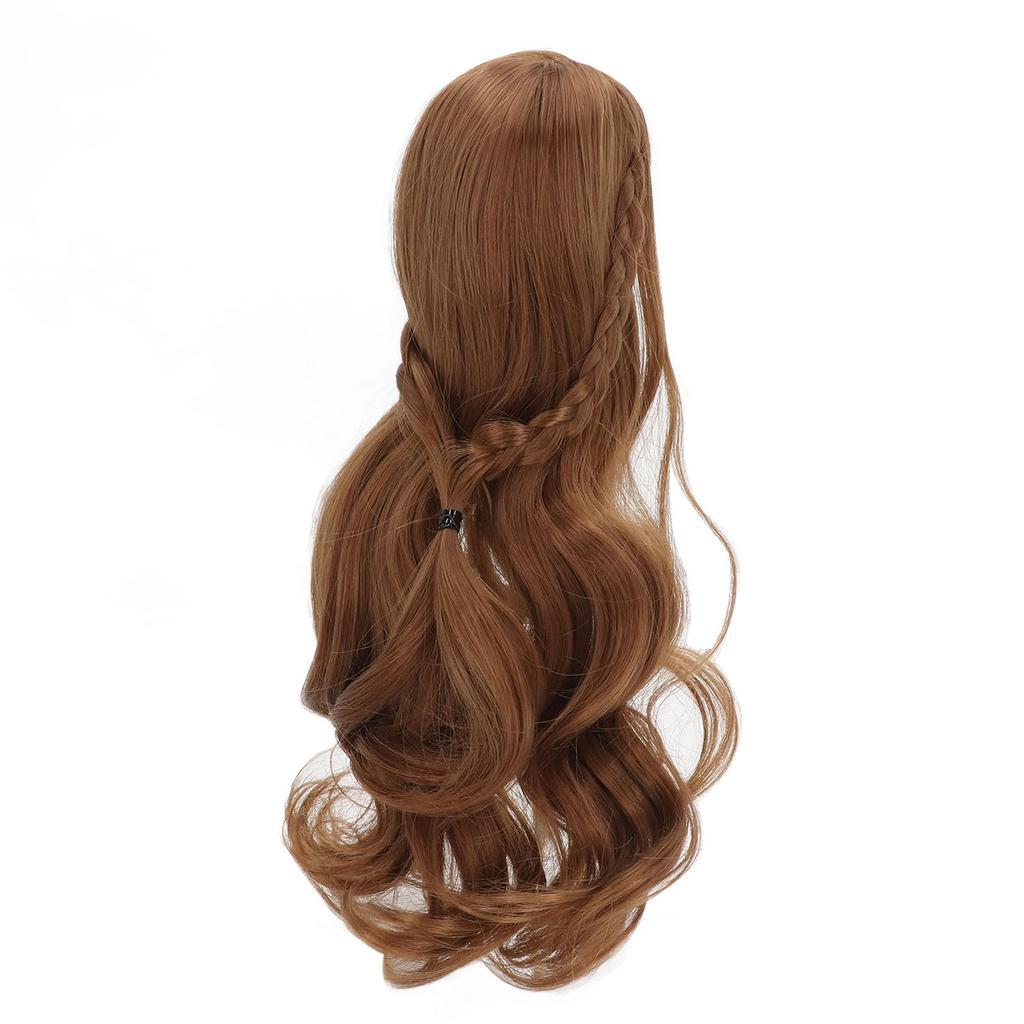 Doll Hair Wig Curly Style Neat Bangs DIY Cutting Soft Doll Supplies for 1 3 8 To 9in Head Circumference BJD Doll Light