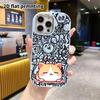 Phone Case: 2D flat design suitable for iPhone 18 17 16 15 14 13 Pro protective case, couple style, sleeping chubby orange cat, Christmas and Hallowee
