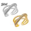 Layered Ring Finger Adjustable Open Design Multi-Layer Interlaced Winding Shape