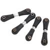 4Pcs Steering Tie Rod Set Black Metal for 1\10 RC Flat Car Replacement Accessories(4250mm )