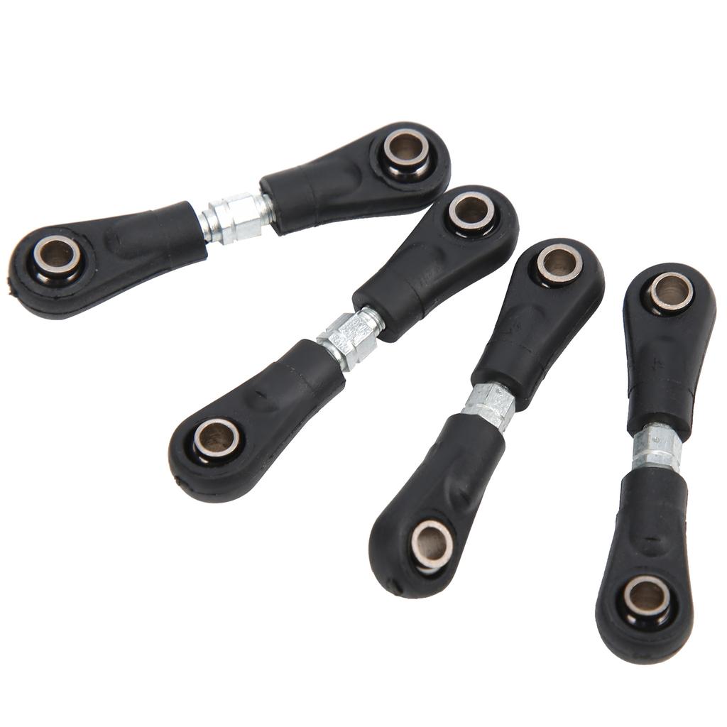 4Pcs Steering Tie Rod Set Black Metal for 1\10 RC Flat Car Replacement Accessories(4250mm )
