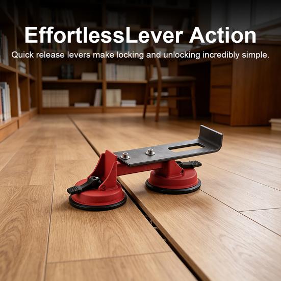Floor Seam Puller with Anti-Slip Comfortable Grip for Safe Operation Powerful Double-Claw Suction Cup Tool Heavy Duty Floor Gap Fixer Tool for