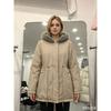Womens Hooded Thickened Winter Jacket With Faux Fur Trim Warm Cotton-Padded Outdoor Workwear Coat In Multiple Colors