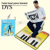 Relaxing Music Keyboard Potty Piano Toilet Electronic Artistic Sounding Carpet for All Skill Levels Portable Floor Mat Toe Tapping Rug Endless