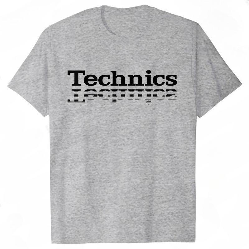 Technics T Shirt Dj Turntable Music House Techno Electronic Hip Hop New Fashion Summer TShirt Fashion Casual Street Music Tees