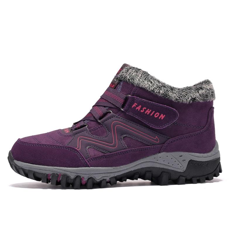 Boots for Men Couple Winter with Fur  Warm Snow Boots WoMen Winter Work Casual Shoes Sneakers High Top Ankle Hiking Boots