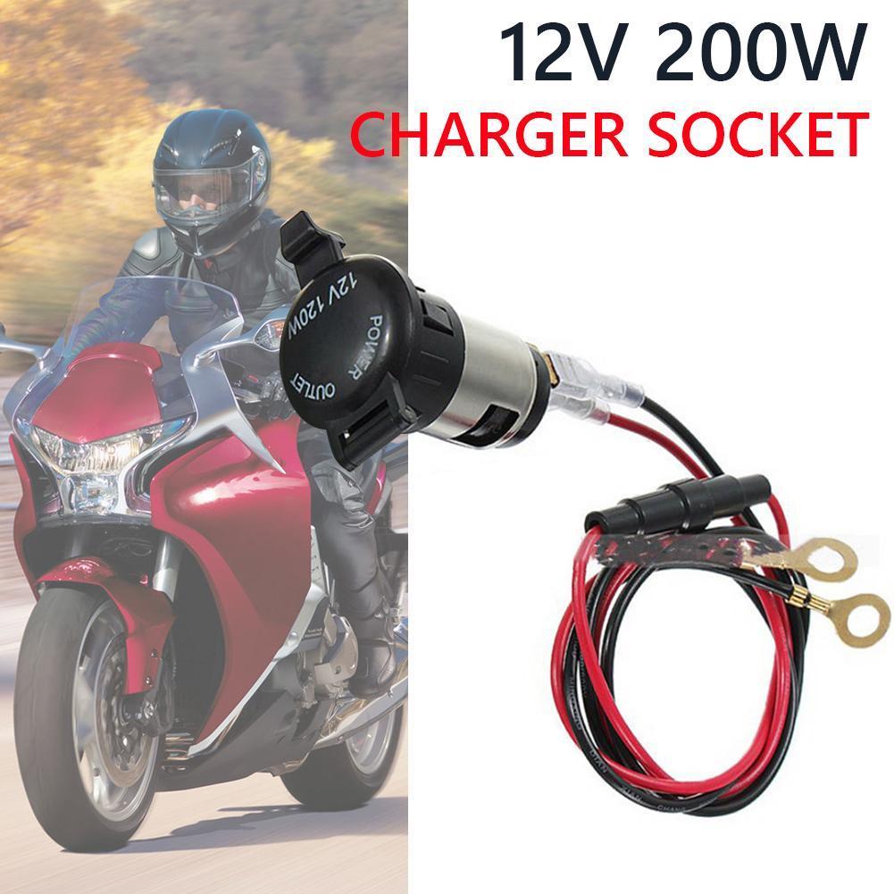 Motorcycle Car Truck Power Adapter with Wire 12V 120W Socket Auto Charger Plug for Outdoor Personal Car Parts Decoration