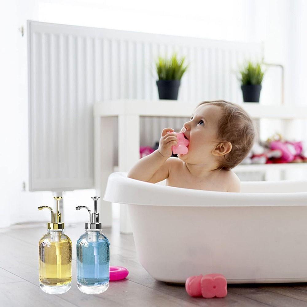 Clear Glass Syrup Bottle Precise Dispensing Coffee Bar Accessories Hand Soap Dispenser  Station