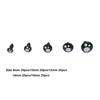 100pcs/box Round Shape Diy Doll Eyes Kit Crafts 5Sizes Black Screw Eyes  For Toys