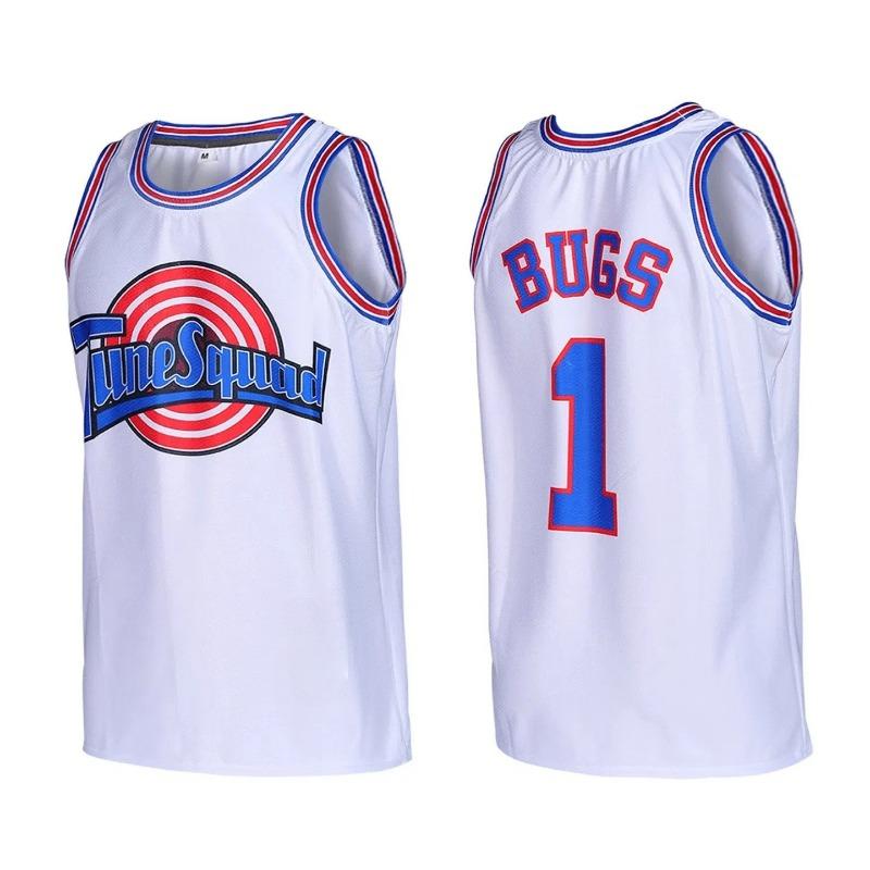 Familienpassendes Tune Squad Jordan 23 Basketballtrikot Filmprint Ärmellos Rundhalsausschnitt Netz Lockerer Schnitt Retro Streetwear Tanktop L gray