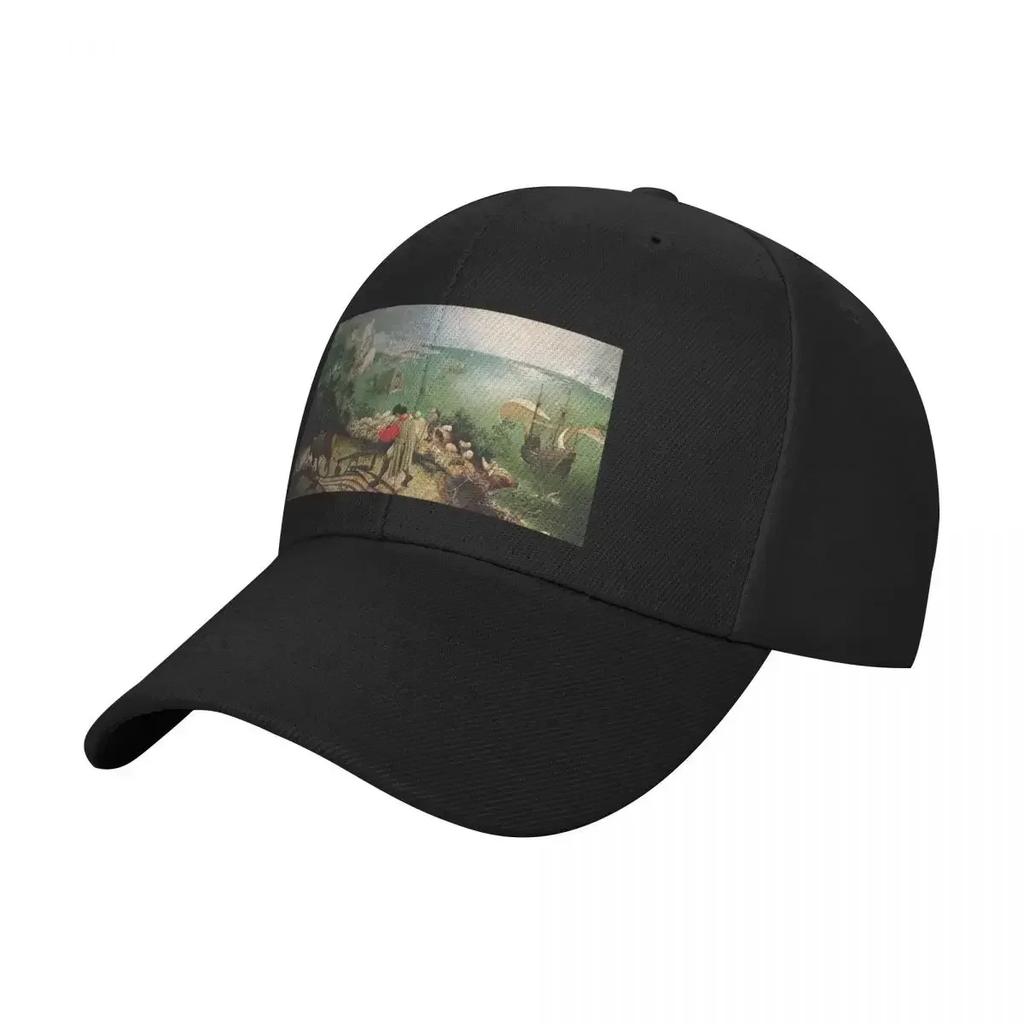 Seascape With Ships  Pieter Bruegel The Elder Baseball Cap Big Size Hat New In The Hat Womens Hats For The Sun Unisexs