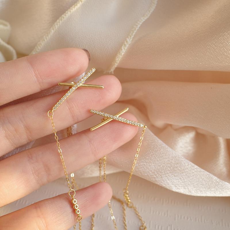 

ANENJERY серьги-капли с кисточками для женщин, длинные серьги-цепочки с фианитами, ювелирные изделия 2022