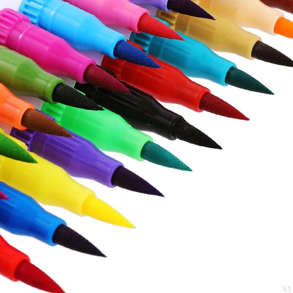 120Pcs Premium Paint Brush Pens Journal Planner Marker Pen Water Based Artists Taking