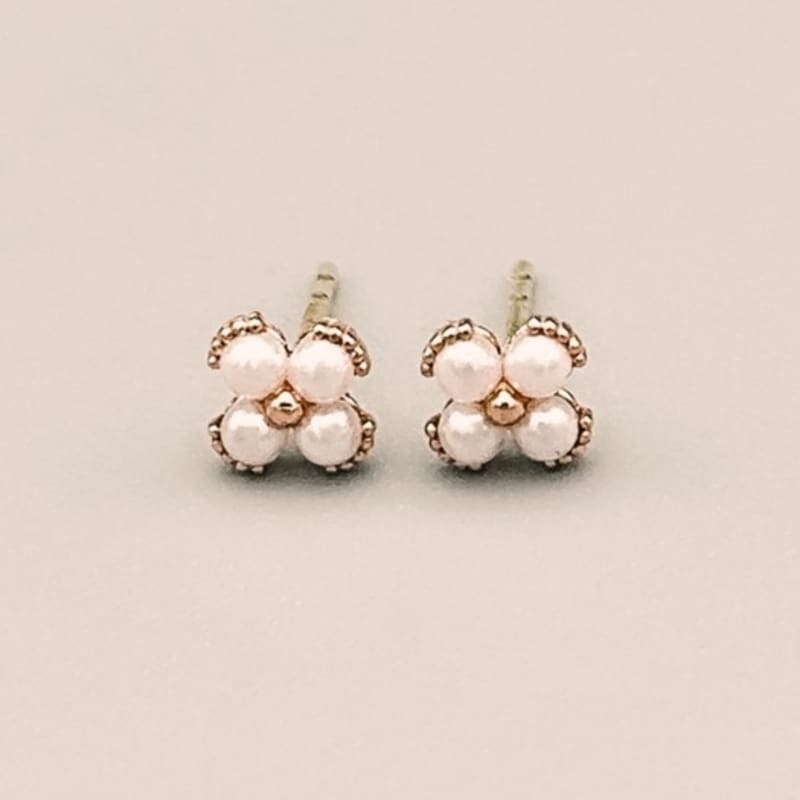 BEFORE MOONRISE [14K] Clover Pearl Earrings GE9