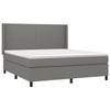 Maison Exclusive - Sommier à lattes de lit matelas LED Gris foncé 180x200 cm Tissu