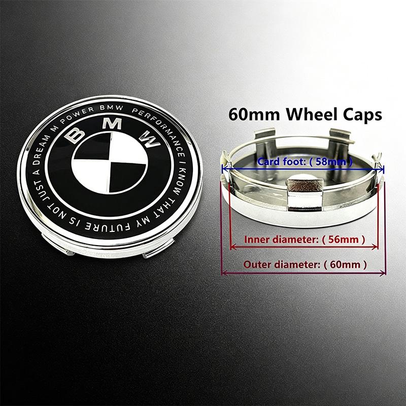 45/68/56/82/74/60/47MM Car Wheel Center Cap Hub Covers Hood Front Rear Trunk Emblem Black white Logo For BMW E46 E53 X1 X3 X5 X6 hbcp90
