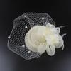 Feather Women Mini Mesh Hat Headband Flower Veil Hair Clips  Wedding Hair Accessory