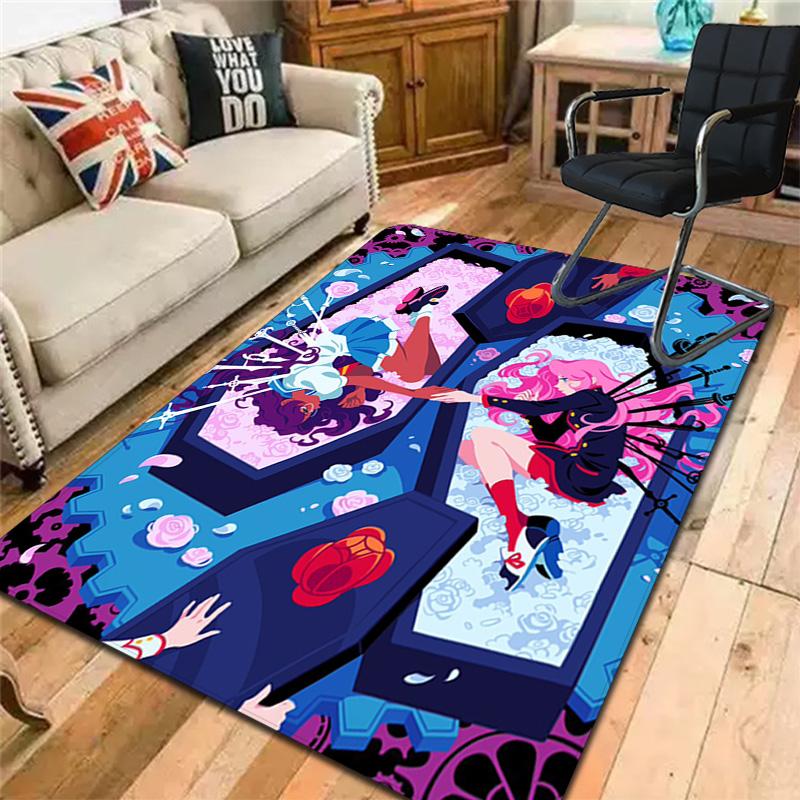 Girl-themed Graphic Design Rug Floor Mat for Living Room or Bedroom Soft and Comfortable Carpet a Gift for Birthday and Holiday.