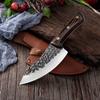 Hand Forged Chef Knife Stainless Steel Kitchen Boning Knives Butcher Knife Meat Vegetable Cutting Knife With Leather Sheath