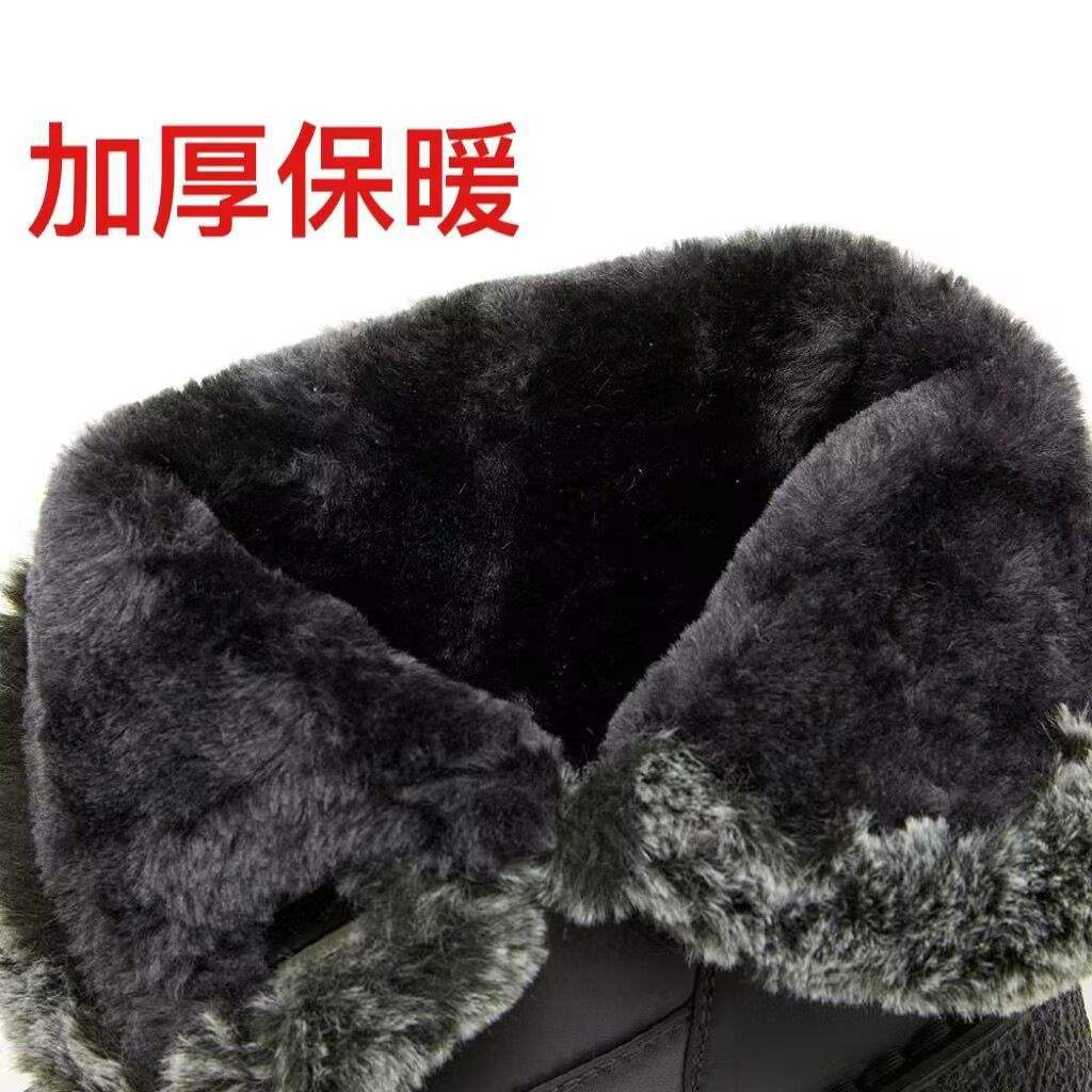 Snow Boots Women's Winter Cotton Shoes Foreign Style Versatile Warm Waterproof Non-slip Thickened Soft Sole Velvet Mother Shoes One Pedal