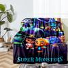 Super Monsters Theme Printed Blanket - Perfect for Couch, Bed, Travel & Outdoor Use | Machine Washable, Cozy & Durable.