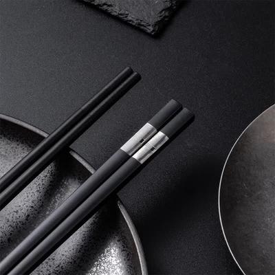 Hotel Style Silver Line Alloy Chopsticks