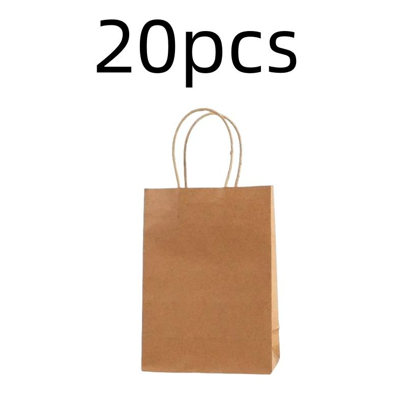 Candy Colorful Shopping Bags 10PCS Kraft Paper Gift Candy Bag Colored Hand-held Paper Bags Wedding Party Decoration Gift