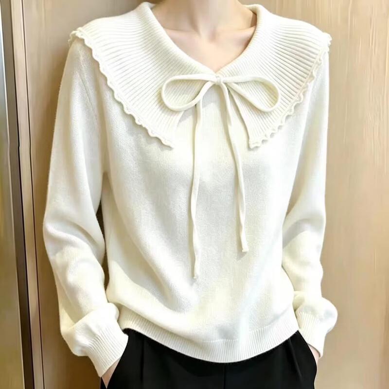 ZOSOUL French Style Bowknot Knit Top
