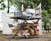 Field To Summit Bonfire Iron Table OFHIRTE Width 50 X Depth 35 X Height 35cm Outdoor Table Bonfire Table Firewood Holder Solo Camp Bonfire Stand