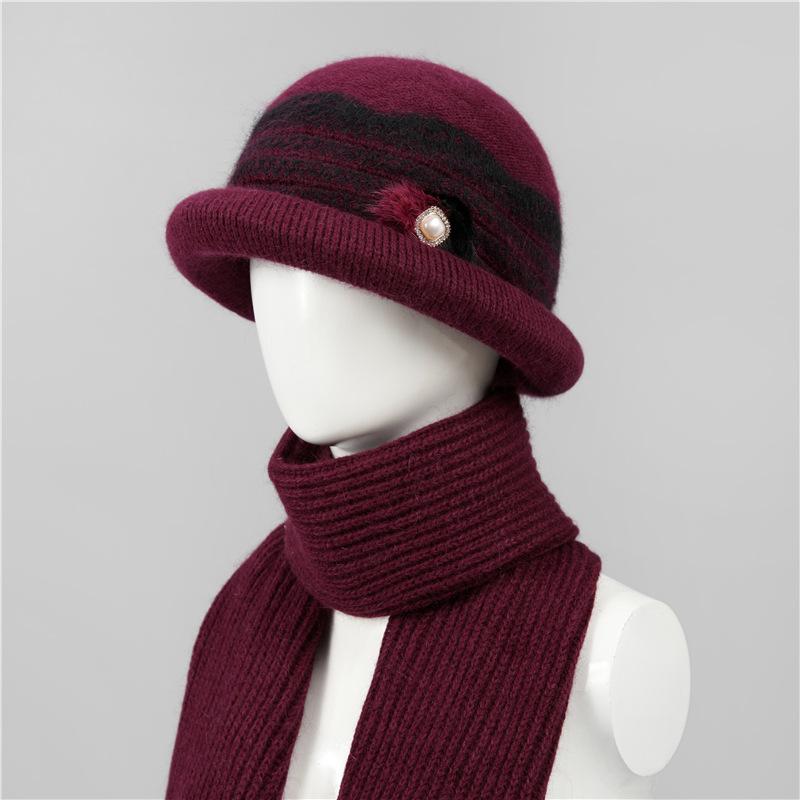 Hat women's winter new mother-in-law hat fleece warm wool hat