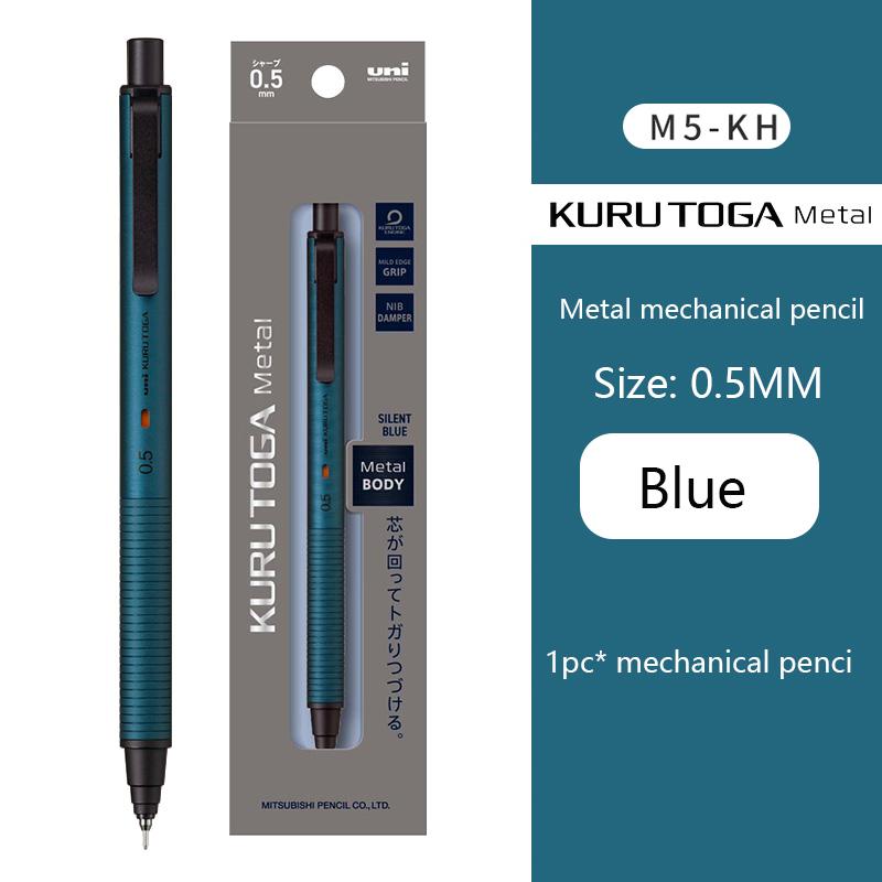 Uni Kuru Toga Metall-Druckbleistift, M5-KW/KH Metall & Holzschaft Premium 0,5 mm Automatischer Drehmechanismus Zum Schreiben, Zeichenstift