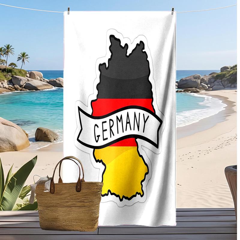 Germany National Football Team Printed Beach Towel Quick Dry Soft TowelPortable Large Rectangular Beach Blanket for Travel Swimming Pool