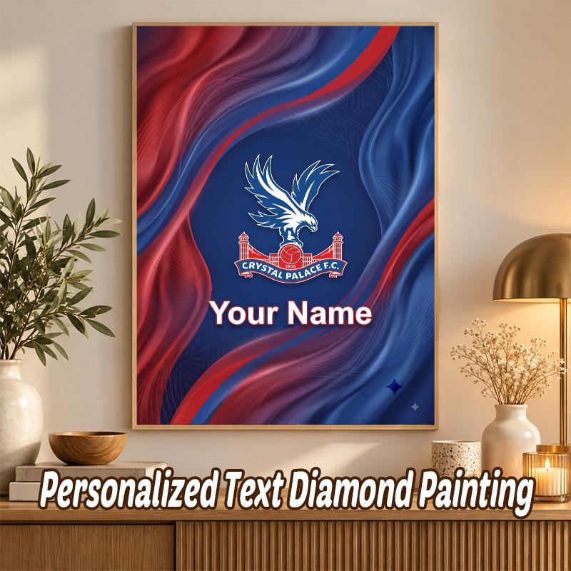 Crystal Palace Custom Name Text 5D Diamond Painting Kit DIY Full Drill Diamond Art Decoration