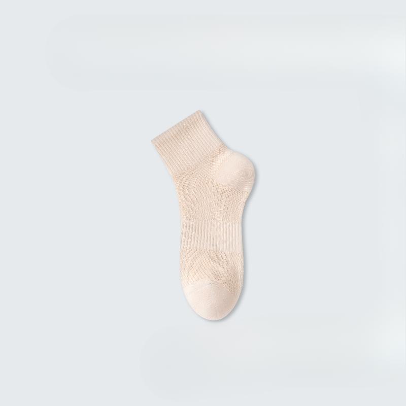 Female Summer Mesh Thin Pure Cotton Bacteriostatic Breathable Tube Socks